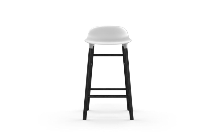 NORMANN COPENHAGEN krzesło barowe FORM WOOD czarne/białe