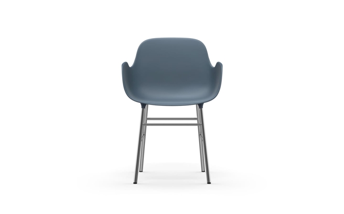 NORMANN COPENHAGEN krzesło z podłokietnikami FORM STEEL chrom/niebieski