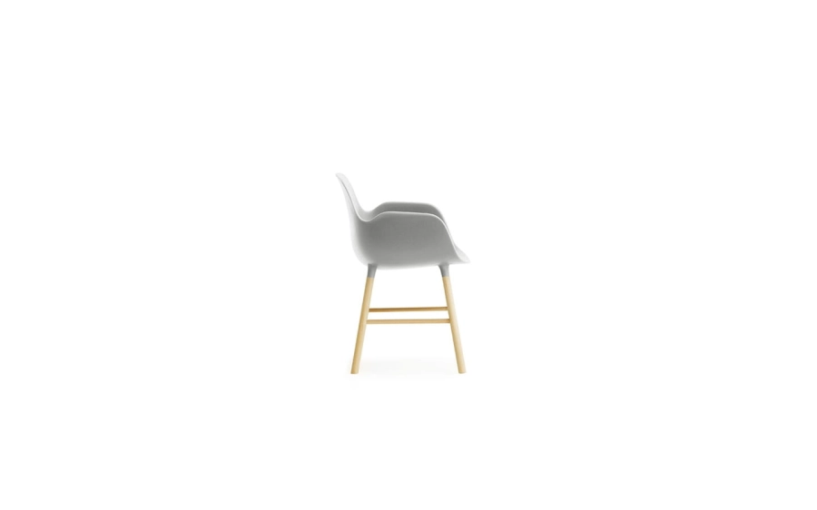 NORMANN COPENHAGEN miniaturka krzesła z podłokietnikami FORM szara