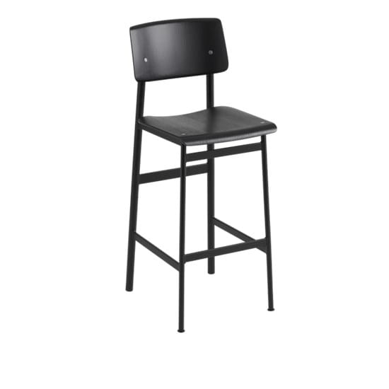 MUUTO krzesło barowe LOFT czarne