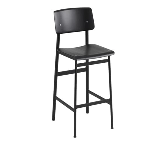 MUUTO krzesło barowe LOFT czarne