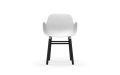 NORMANN COPENHAGEN krzesło z podłokietnikami FORM WOOD czarne/białe