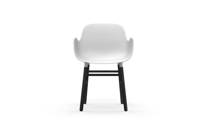NORMANN COPENHAGEN krzesło z podłokietnikami FORM WOOD czarne/białe
