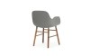 NORMANN COPENHAGEN krzesło z podłokietnikami FORM WOOD orzech/szare
