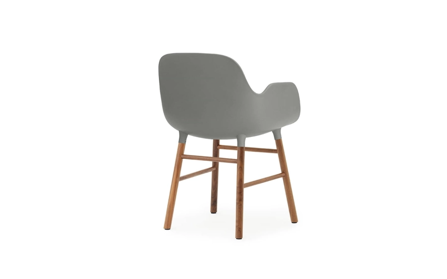 NORMANN COPENHAGEN krzesło z podłokietnikami FORM WOOD orzech/szare