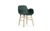 NORMANN COPENHAGEN krzesło z podłokietnikami FORM WOOD dąb/zielone