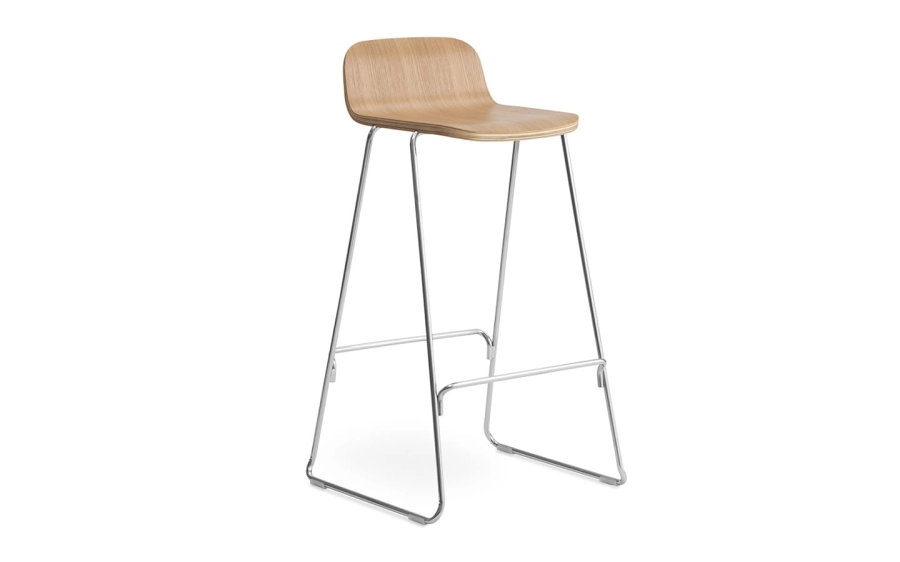 NORMANN COPENHAGEN krzesło barowe JUST dąb/chrom