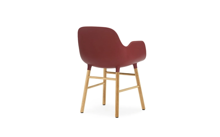 NORMANN COPENHAGEN krzesło z podłokietnikami FORM WOOD dąb/czerwone