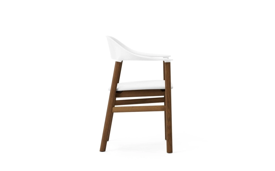 NORMANN COPENHAGEN krzesło z podłokietnikami tapicerowane HERIT dymiony dąb/białe