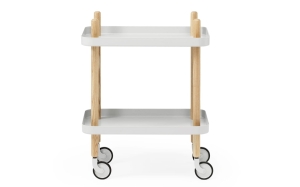 NORMANN COPENHAGEN stolik / barek na kółkach BLOCK jesion / jasna szarość