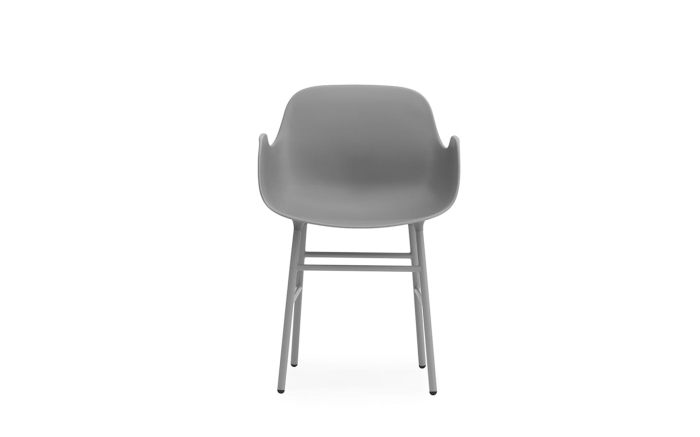 ORMANN COPENHAGEN krzesło z podłokietnikami FORM stal/szare