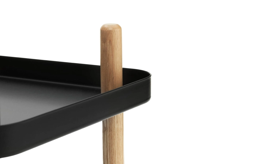 NORMANN COPENHAGEN stolik / barek na kółkach BLOCK jesion/czarny