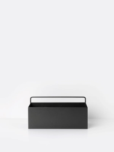 FERM LIVING doniczka/pojemnik ścienny WALL BOX RECTANGLE czarny