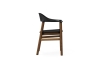 NORMANN COPENHAGEN krzesło z podłokietnikami HERIT dymiony dąb/czarne