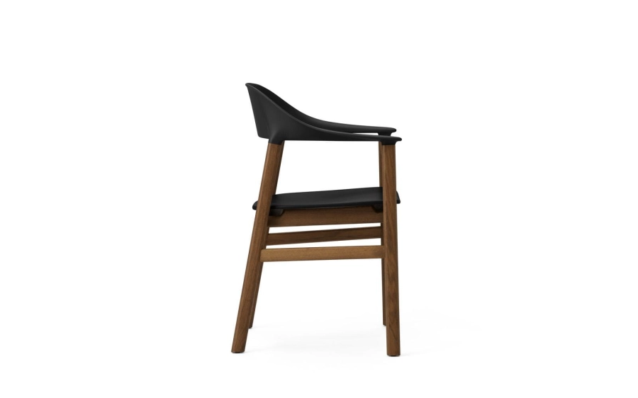 NORMANN COPENHAGEN krzesło z podłokietnikami HERIT dymiony dąb/czarne