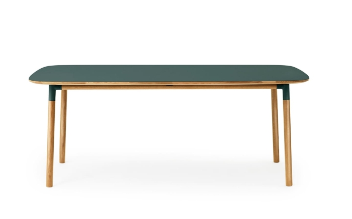 NORMANN COPENHAGEN stół FORM 95x200 zielony