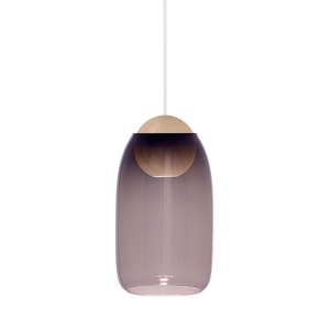 MATER lampa wisząca LIUKU BALL naturalna/fioletowe szkło