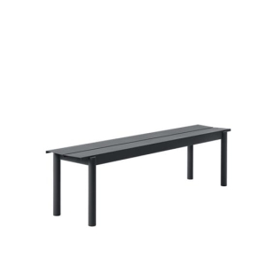 MUUTO ławka ogrodowa LINEAR STEEL 170 czarna
