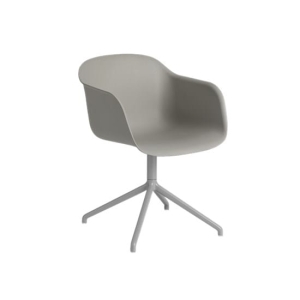 MUUTO krzesło obrotowe z podłokietnikami FIBER SWIVEL szare