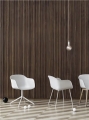 MUUTO krzesło obrotowe z podłokietnikami tapicerowane FIBER SWIVEL