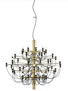 FLOS żyrandol lampa wisząca 2097/50 mosiądz, przezroczyste żarówki