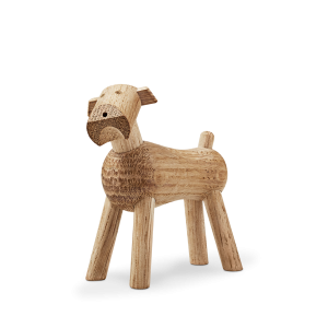 KAY BOJESEN drewniana figurka dekoracyjna TERRIER dąb