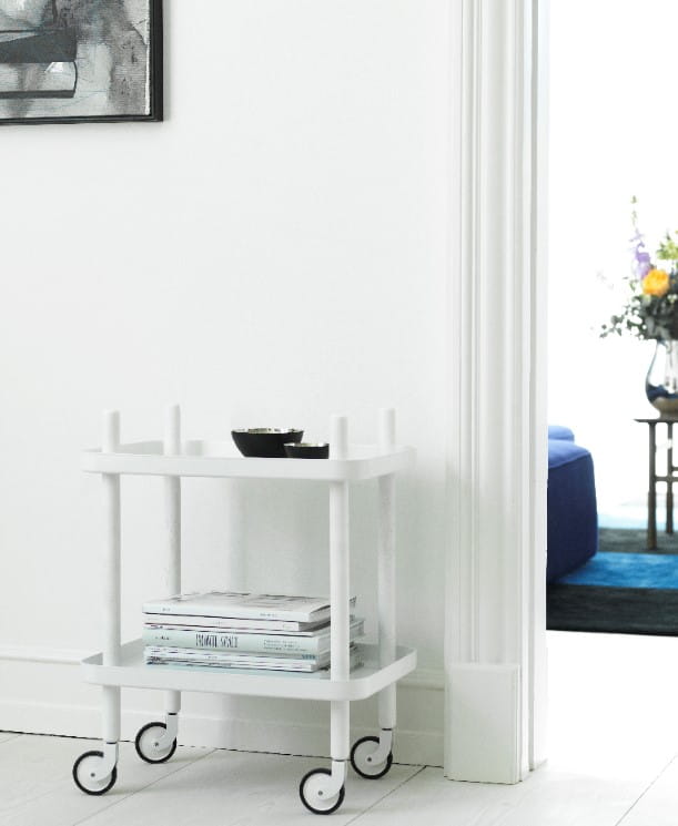 NORMANN COPENHAGEN stolik / barek na kółkach BLOCK jesion/ciemna szarość