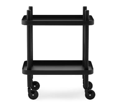 NORMANN COPENHAGEN stolik / barek na kółkach BLOCK czarny