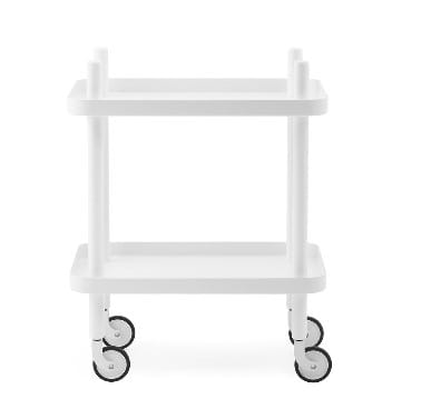 NORMANN COPENHAGEN stolik / barek na kółkach BLOCK biały