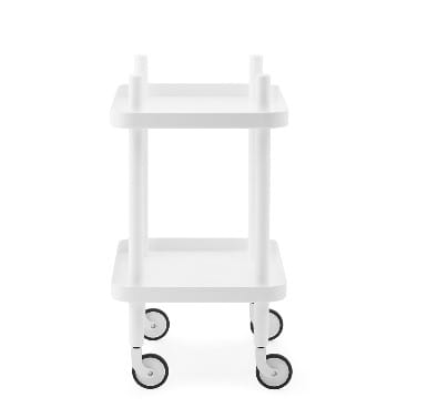 NORMANN COPENHAGEN stolik / barek na kółkach BLOCK biały