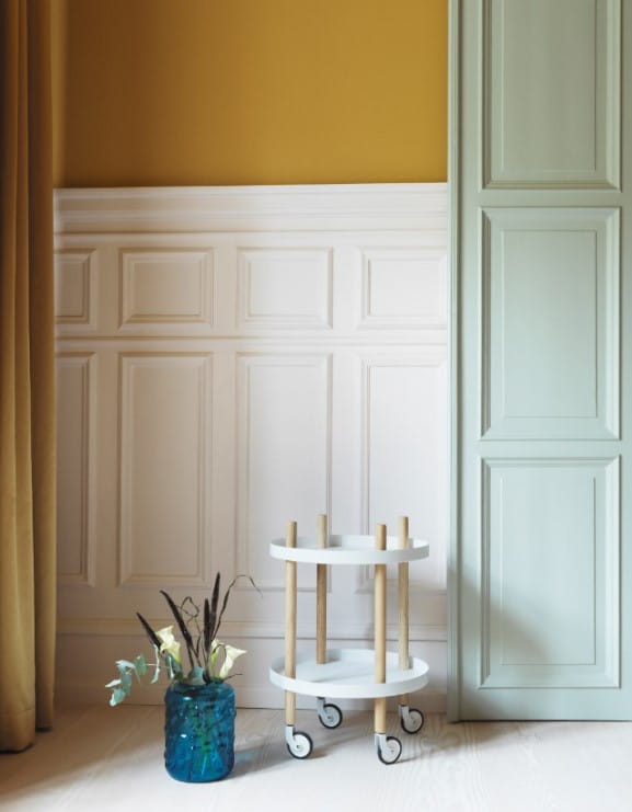 NORMANN COPENHAGEN okrągły stolik / barek na kółkach BLOCK