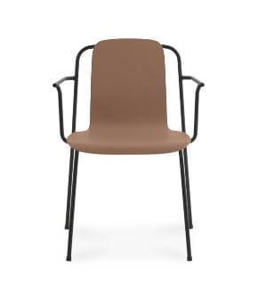 NORMANN COPENHAGEN krzesło z podłokietnikami STUDIO brązowe