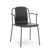 NORMANN COPENHAGEN krzesło z podłokietnikami STUDIO czarne
