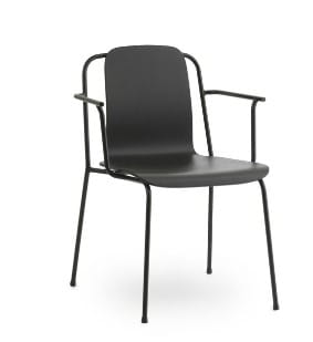 NORMANN COPENHAGEN krzesło z podłokietnikami STUDIO czarne