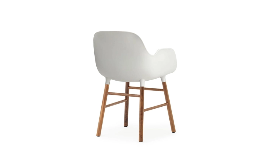 NORMANN COPENHAGEN krzesło z podłokietnikami FORM WOOD orzech/białe