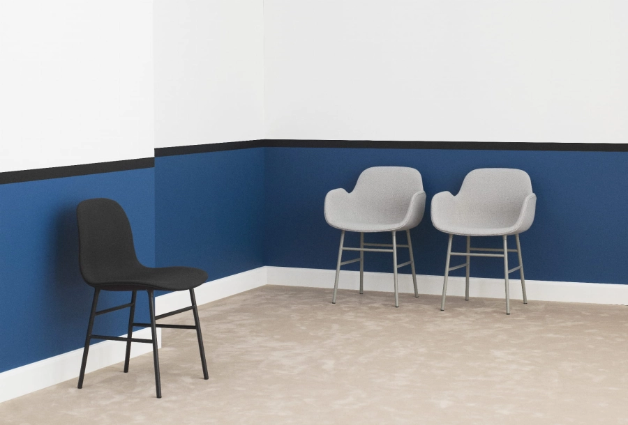 NORMANN COPENHAGEN krzesło FORM STEEL tapicerowane