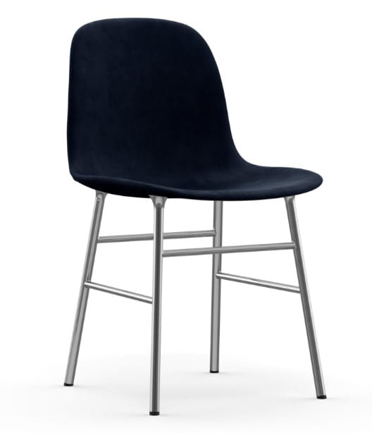 NORMANN COPENHAGEN krzesło tapicerowane FORM STEEL chrom