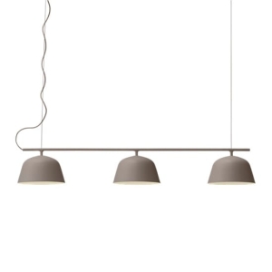 MUUTO lampa wisząca na listwie AMBIT szarobrązowa