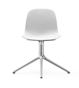 NORMANN COPENHAGEN krzesło obrotowe FORM SWIVEL 4L aluminium/białe