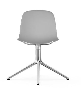 NORMANN COPENHAGEN krzesło obrotowe FORM SWIVEL 4L aluminium/białe