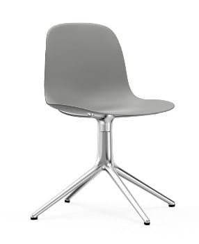 NORMANN COPENHAGEN krzesło obrotowe FORM SWIVEL 4L aluminium/szare