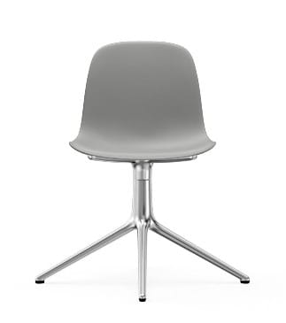 NORMANN COPENHAGEN krzesło obrotowe FORM SWIVEL 4L aluminium/szare