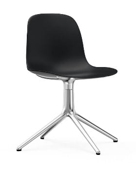 NORMANN COPENHAGEN krzesło obrotowe FORM SWIVEL 4L aluminium/czarne