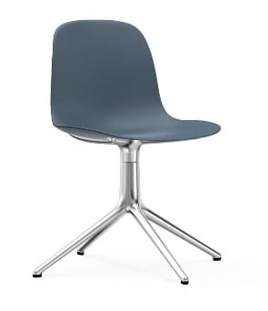 NORMANN COPENHAGEN krzesło obrotowe FORM SWIVEL 4L aluminium/niebieskie