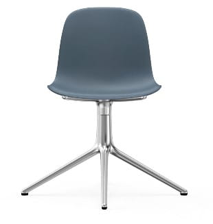 NORMANN COPENHAGEN krzesło obrotowe FORM SWIVEL 4L aluminium/niebieskie