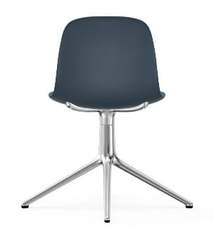 NORMANN COPENHAGEN krzesło obrotowe FORM SWIVEL 4L aluminium/niebieskie