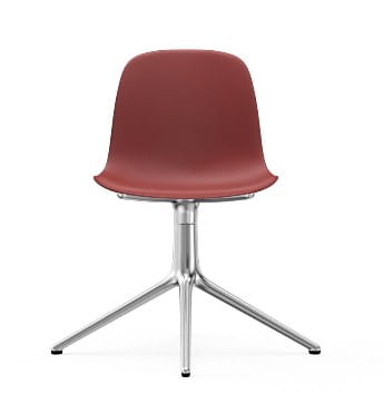 NORMANN COPENHAGEN krzesło obrotowe FORM SWIVEL 4L aluminium/czerwony