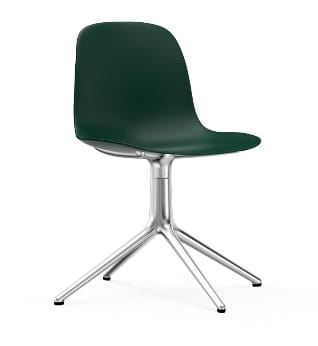 NORMANN COPENHAGEN krzesło obrotowe FORM SWIVEL 4L aluminium/zielone