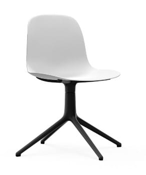 NORMANN COPENHAGEN krzesło obrotowe FORM SWIVEL 4L czarne/białe