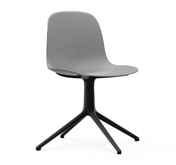 NORMANN COPENHAGEN krzesło obrotowe FORM SWIVEL 4L czarne/szare